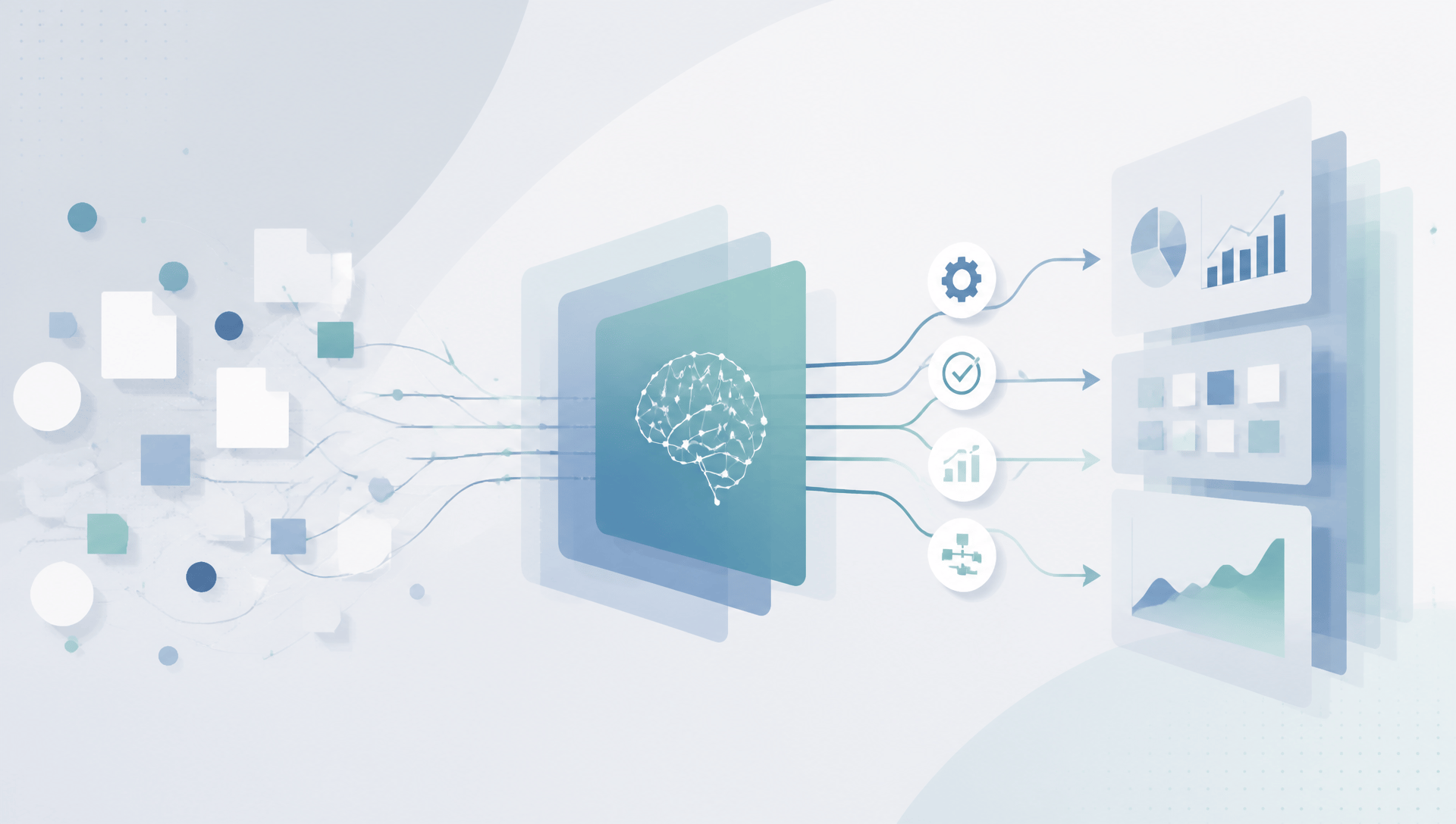 中小企業 AI 業務効率化を表すイメージ図